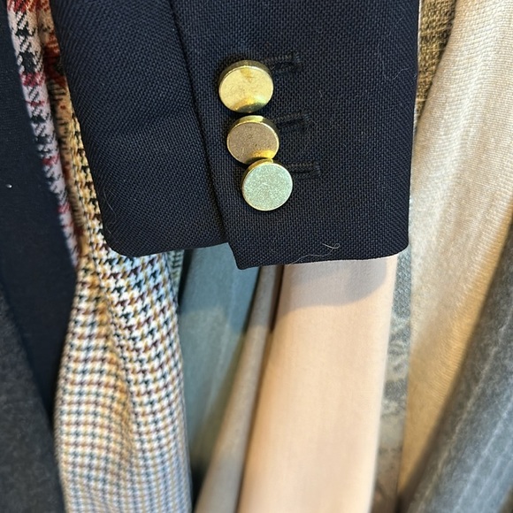 J Crew black one button closure back slit 2 pocket blazer size 00 - Picture 4 of 4